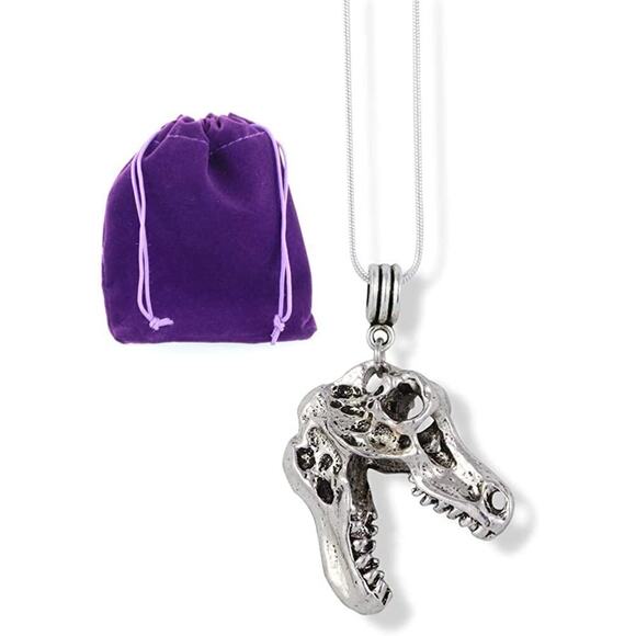 Dinosaur Necklace Pendant TRex Charm Necklace - Picture 1 of 4